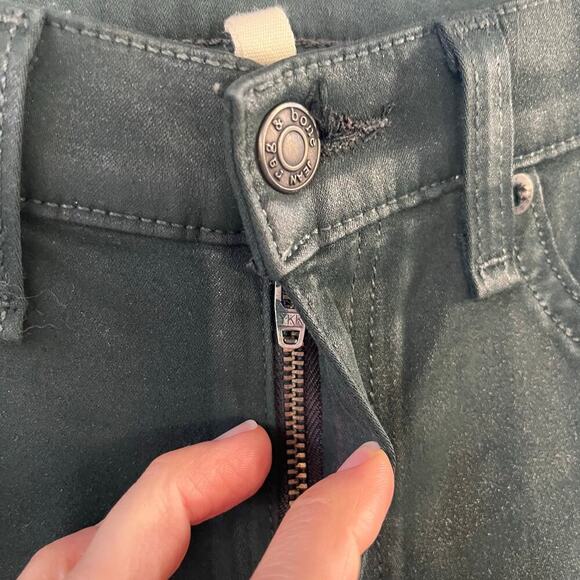 Rag & Bone Women's Green Coated Jeggings Size 27 - Picture 4 of 9